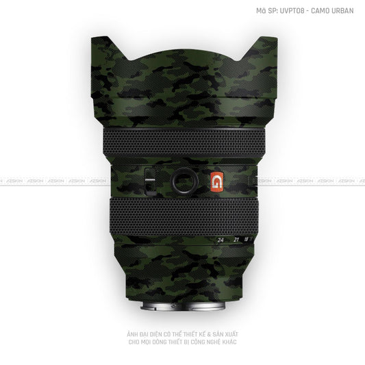 Dán Skin Ống Kính Sony Vân Nổi Camo Urban Xanh | UVPT08