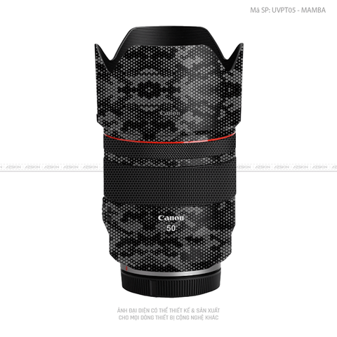 Dán Skin Ống Kính Canon Vân Nổi Mamba Xám | UVPT05