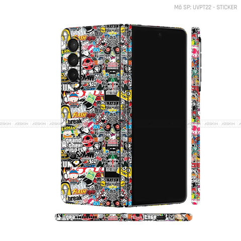 Dán Skin Galaxy Z Fold5 Vân Nổi Sticker 01 | UVPT22