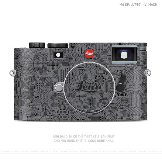 Dán Skin Máy Ảnh Leica Vân Nổi Vi Mạch Xám | UVPT01