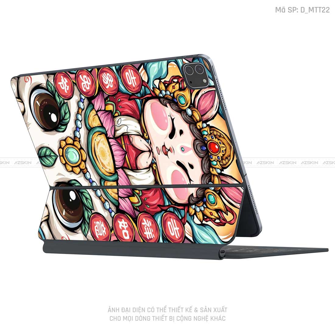 Dán Skin Magic Keyboard Hình Mèo Thần Tài | D_MTT22