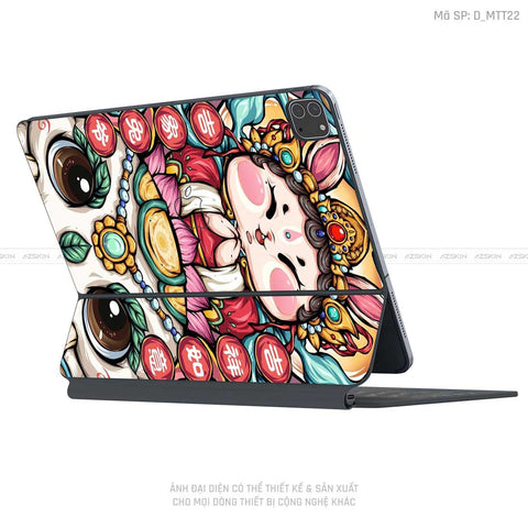 Dán Skin Magic Keyboard Hình Mèo Thần Tài | D_MTT22