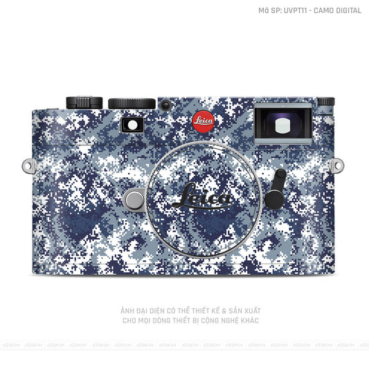 Dán Skin Máy Ảnh Leica Vân Camo Digital Xanh | UVPT11