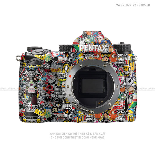 Dán Skin Máy Ảnh Pentax Vân Nổi Sticker 01 | UVPT22