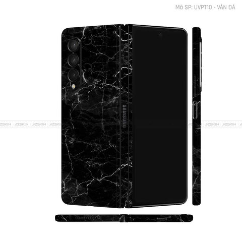 Dán Skin Galaxy Z Fold3 Vân Đá Đen | UVPT10