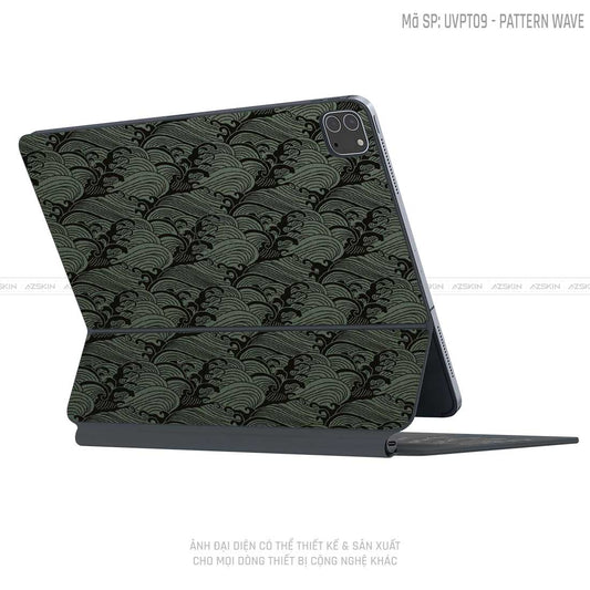 Dán Skin Magic Keyboard Vân Pattern Wave Xanh | UVPT09