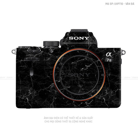 Dán Skin Máy Ảnh Sony Vân Đá Đen | UVPT10