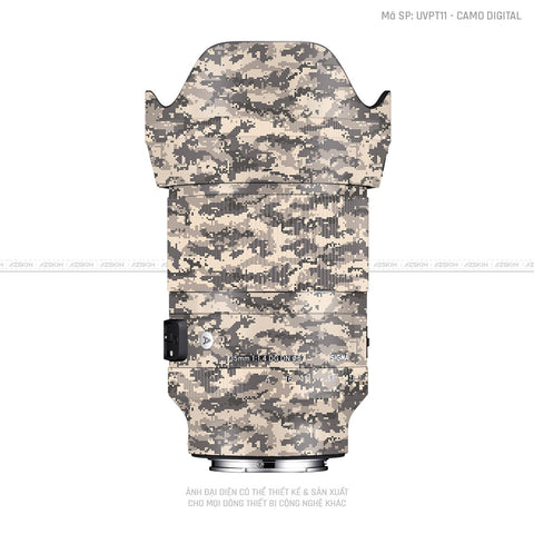 Dán Skin Ống Kính Sigma Vân Nổi Camo Digital Vàng Cát | UVPT11