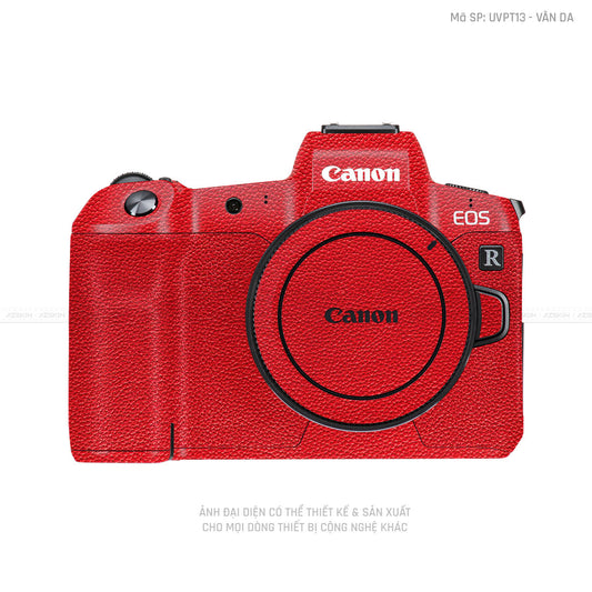 Dán Skin Máy Ảnh Canon Vân Nổi Vân Da Đỏ | UVPT13