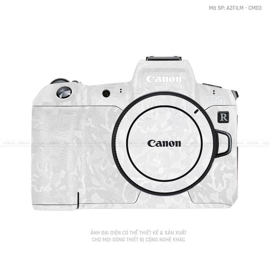 Dán Skin Máy Ảnh Canon Vân Camo Trắng | AZFILM - CM03