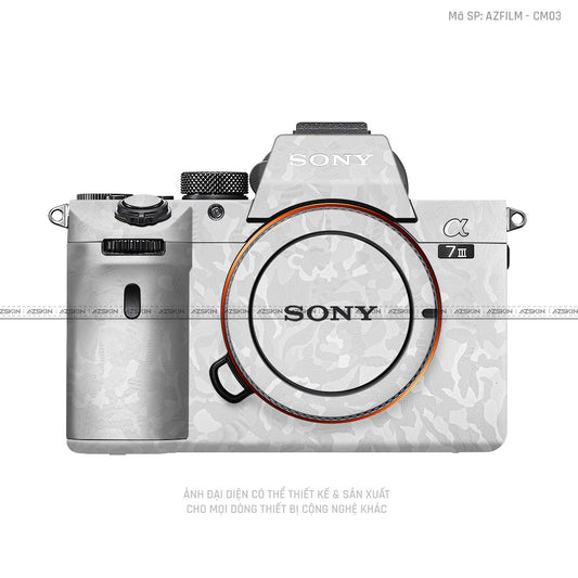 Dán Skin Máy Ảnh Sony Vân Camo Trắng | AZFILM - CM03