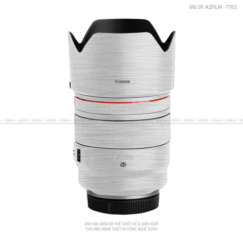 Dán Skin Ống Kính Canon Vân Xước Titan Bạc | AZFILM - TT02