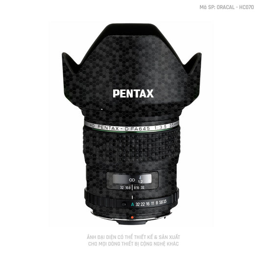 Dán Skin Ống Kính Pentax Vân Tổ Ong Đen | HC070