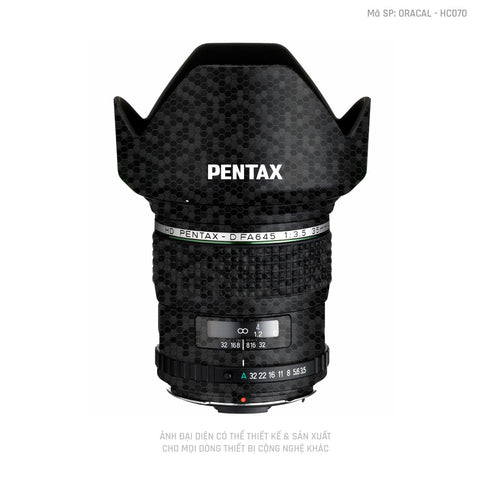 Dán Skin Ống Kính Pentax Vân Tổ Ong Đen | HC070