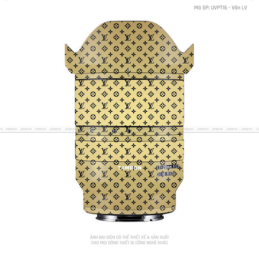 Dán Skin Ống Kính Tamron Vân Pattern LV Vàng Đồng | UVPT16