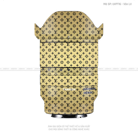 Dán Skin Ống Kính Tamron Vân Pattern LV Vàng Đồng | UVPT16