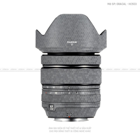 Dán Skin Ống Kính Fujifilm Vân Tổ Ong Xám | HC933