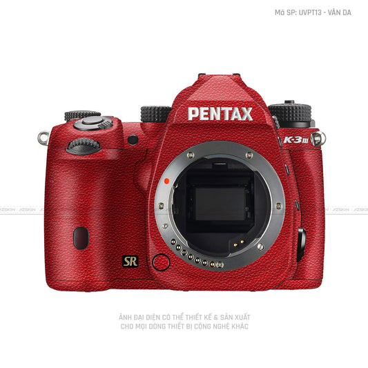 Dán Skin Máy Ảnh Pentax Vân Da Đỏ | UVPT13