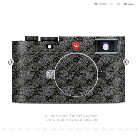 Dán Skin Máy Ảnh Leica Vân Nổi Pattern Wave Xám | UVPT09