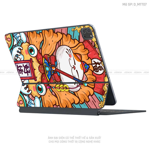Dán Skin Magic Keyboard Hình Mèo Thần Tài | D_MTT07