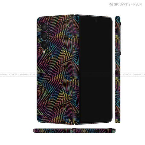 Dán Skin Galaxy Z Fold3 Vân Neon 03 | UVPT19