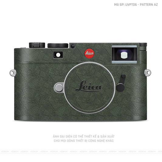 Dán Skin Máy Ảnh Leica Vân Pattern AZ Xanh | UVPT06