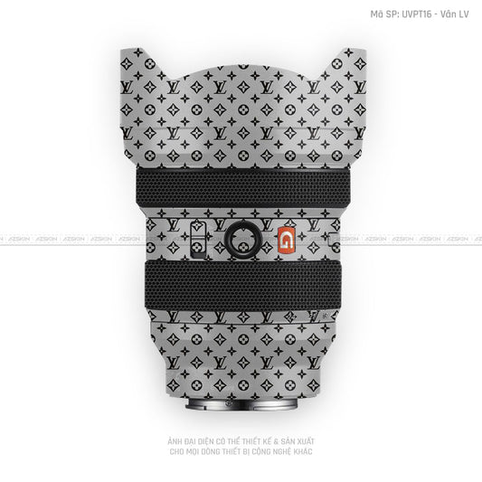 Dán Skin Ống Kính Sony Vân Nổi Pattern LV Bạc | UVPT16