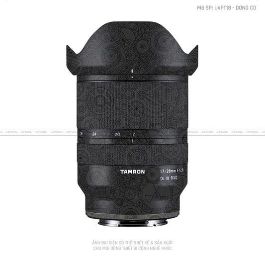 Dán Skin Ống Kính Tamron Vân Nổi Động Cơ Đen | UVPT18