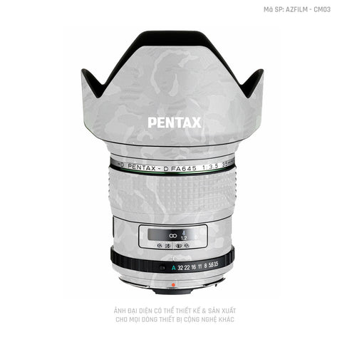 Dán Skin Ống Kính Pentax Vân Camo Trắng | CM03