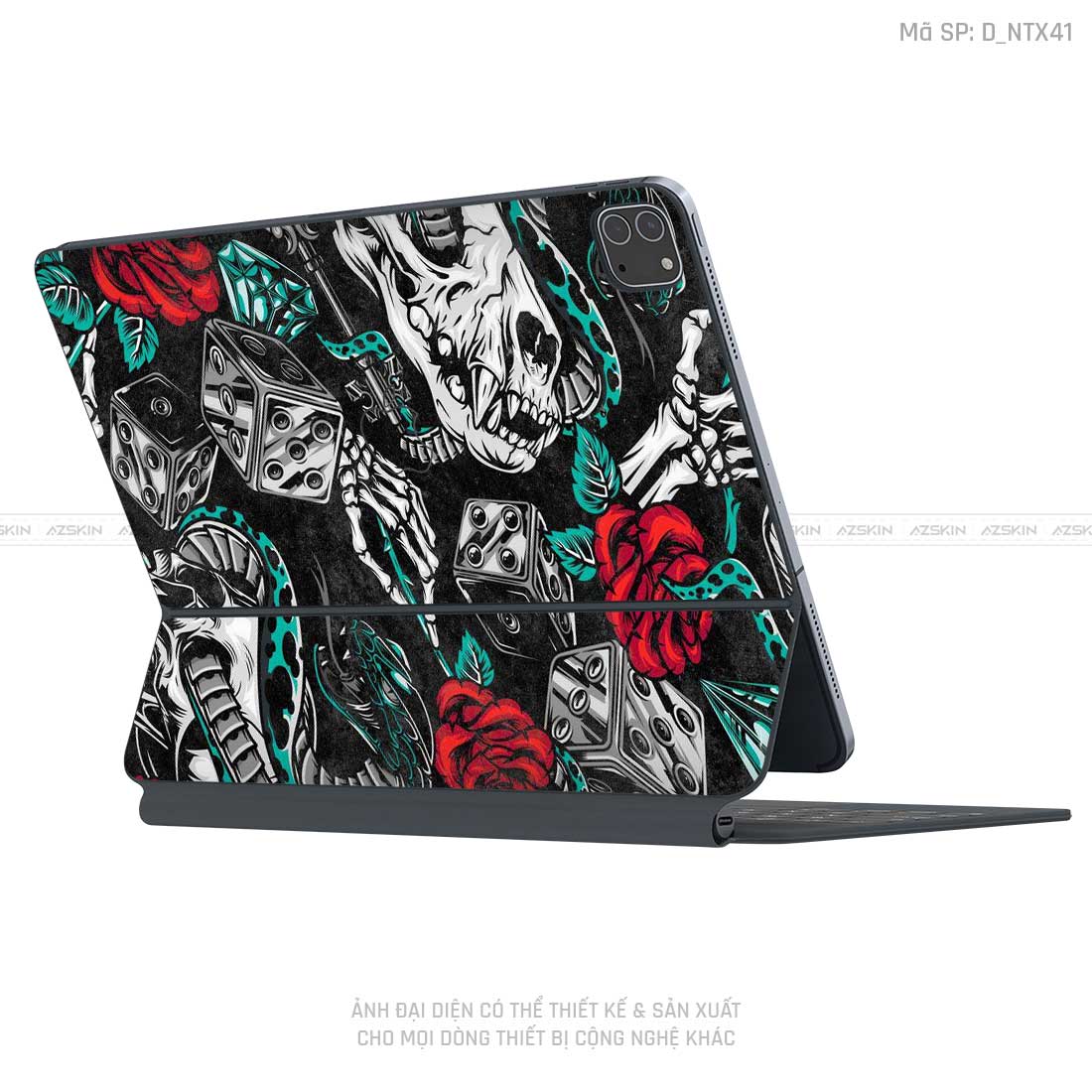 Dán Skin Magic Keyboard Hình Tattoo | D_NTX41