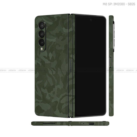 Dán Skin Galaxy Z Fold4 Vân Camo Green | SB12