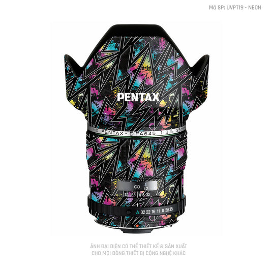 Dán Skin Ống Kính Pentax Vân Nổi Neon 01 | UVPT19