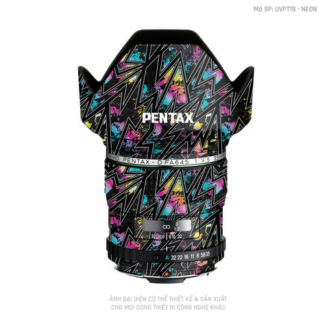 Dán Skin Ống Kính Pentax Vân Nổi Neon 01 | UVPT19