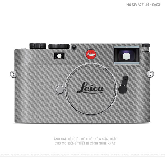 Dán Skin Máy Ảnh Leica Vân Carbon Xám | AZFILM - CA03