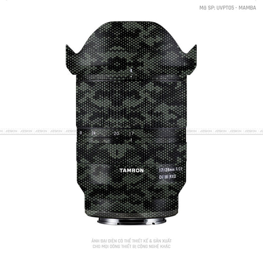 Dán Skin Ống Kính Tamron Vân Nổi Mamba Xanh | UVPT05