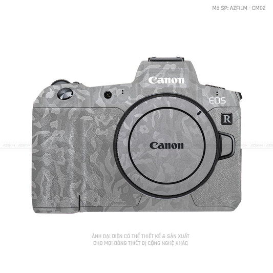 Dán Skin Máy Ảnh Canon Vân Camo Xám | AZFILM - CM02