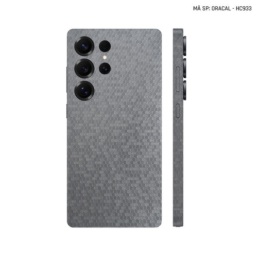 Dán Skin Samsung Galaxy S25 Series Vân Tổ Ong Xám | HC933