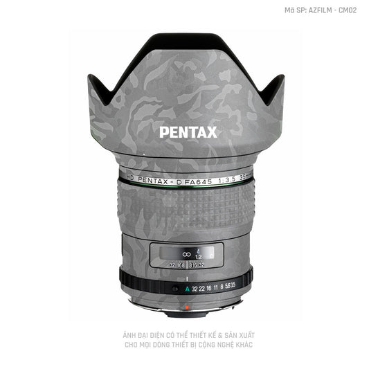 Dán Skin Ống Kính Pentax Vân Camo Xám | CM02