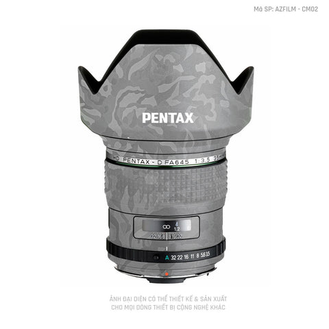 Dán Skin Ống Kính Pentax Vân Camo Xám | CM02