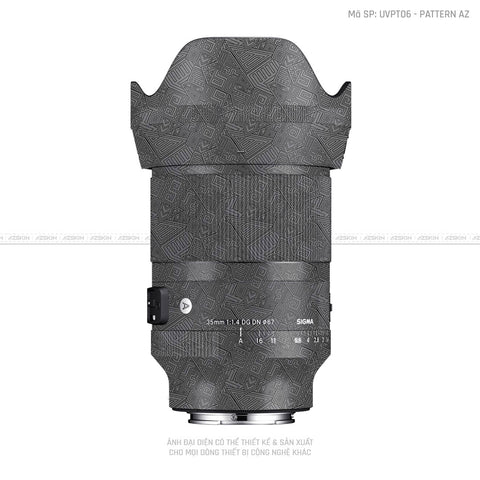 Dán Skin Ống Kính Sigma Vân Pattern AZ Xám | UVPT06