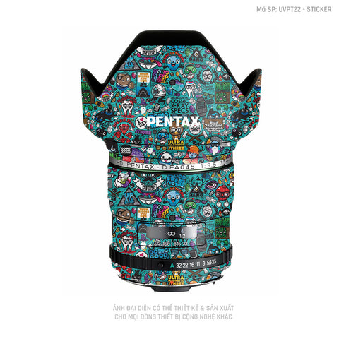 Dán Skin Ống Kính Pentax Vân Nổi Sticker 03 | UVPT22
