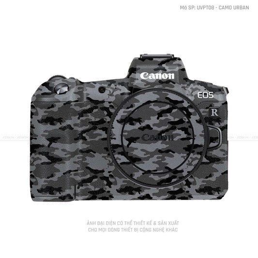 Dán Skin Máy Ảnh Canon Vân Nổi Camo Urban Xám | UVPT08