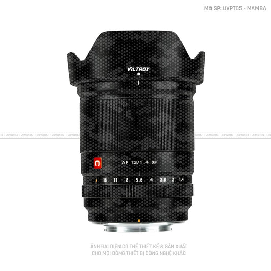 Dán Skin Ống Kính Viltrox Vân Nổi Mamba Đen | UVPT05