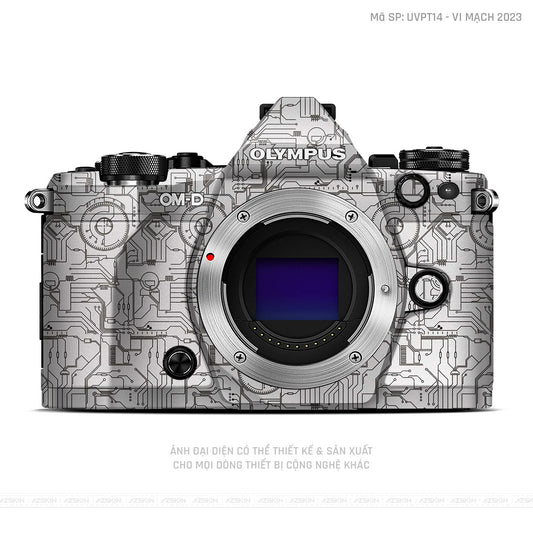 Dán Skin Máy Ảnh Olympus Vân Vi Mạch 2023 Trắng | UVPT14