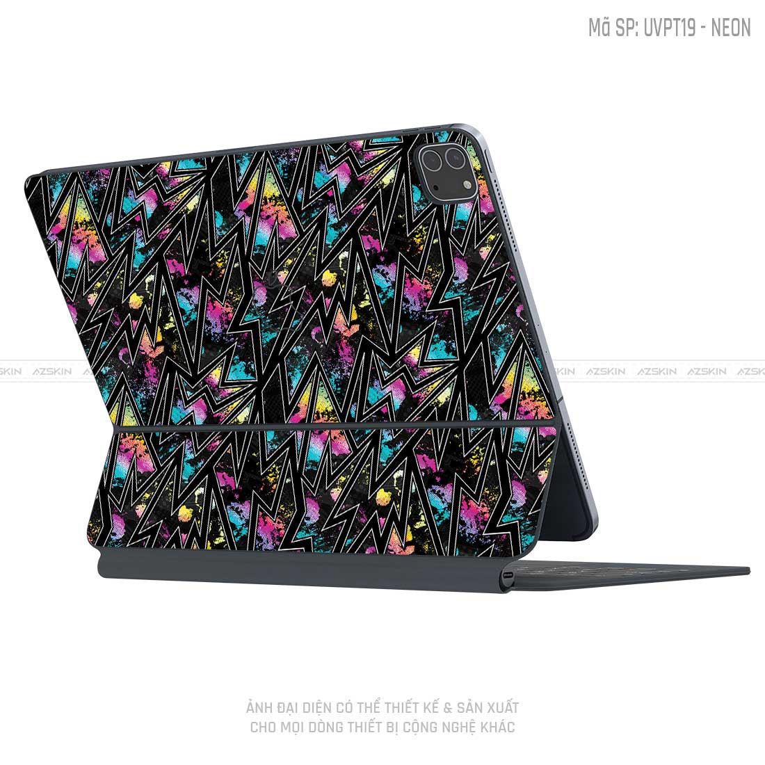 Dán Skin Magic Keyboard Vân Neon 01 | UVPT19