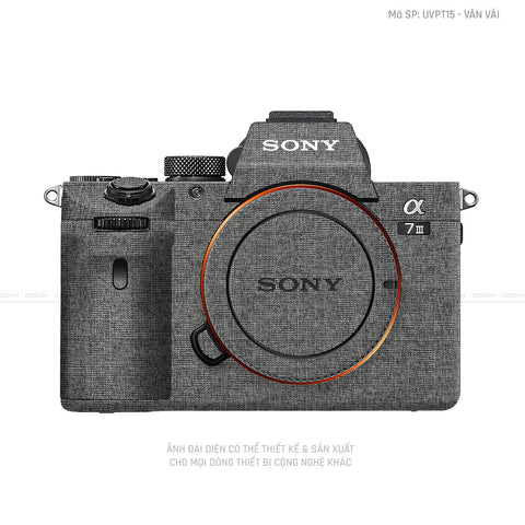 Dán Skin Máy Ảnh Sony Vân Vải Xám | UVPT15