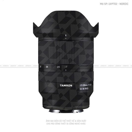 Dán Skin Ống Kính Tamron Vân Nổi Nordic Đen | UVPT02
