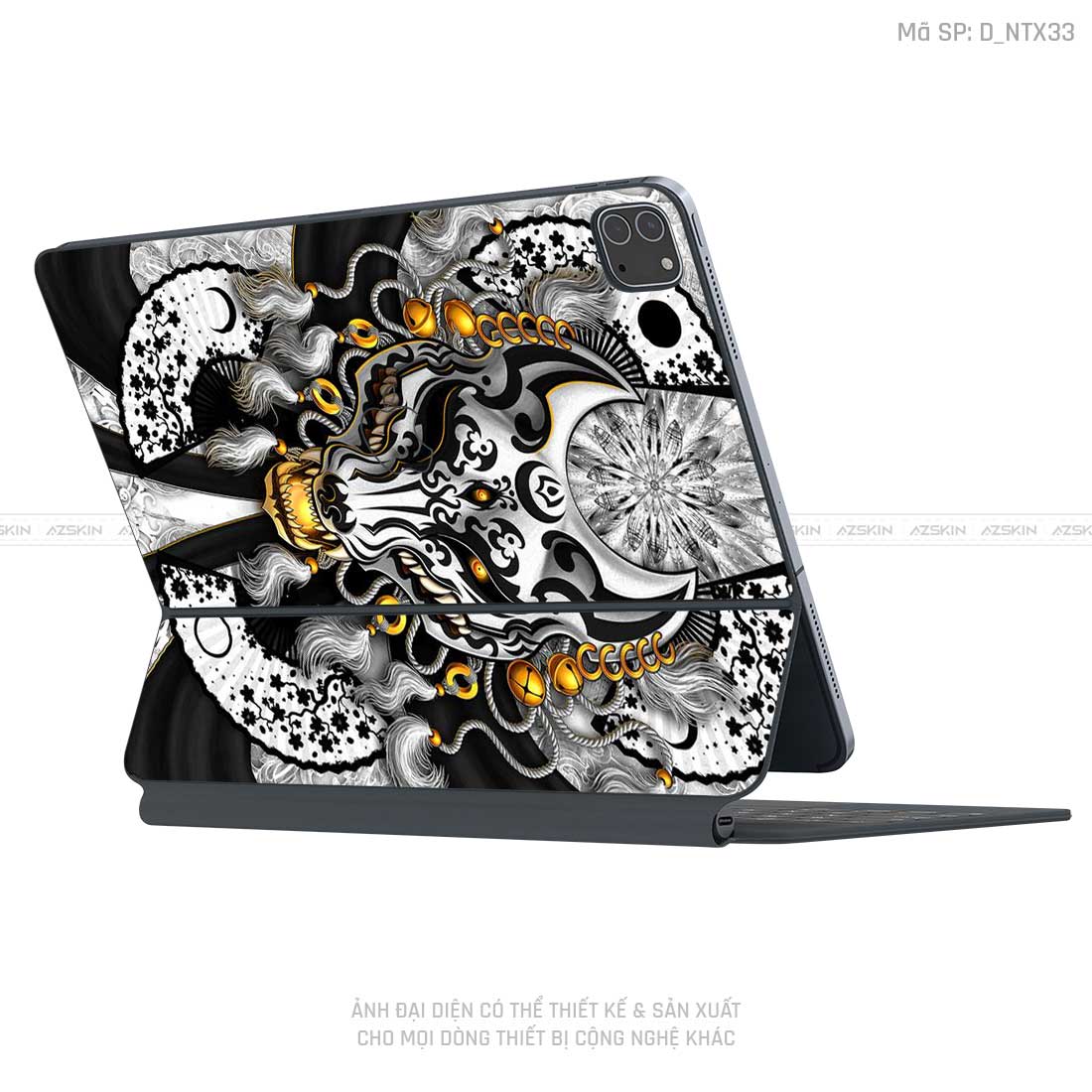 Dán Skin Magic Keyboard Hình Tattoo | D_NTX33