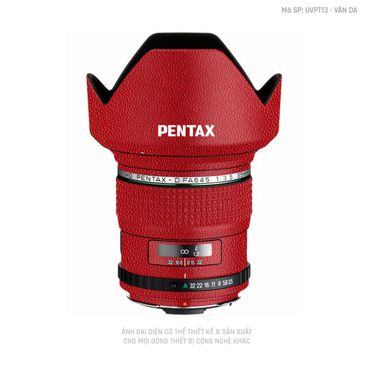 Dán Skin Ống Kính Pentax Vân Da Đỏ | UVPT13