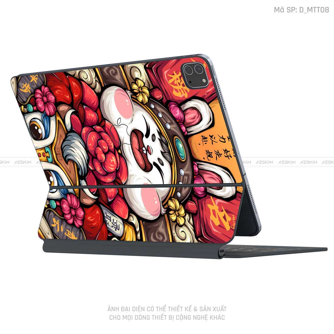 Dán Skin Magic Keyboard Hình Mèo Thần Tài | D_MTT08